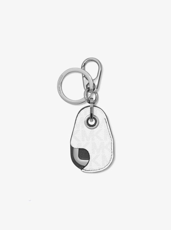 Panske Cestovné Tašky Michael Kors Harrison Logo Bottle Opener Key Fob Biele - Tasky Michael Kors Lacne | CFQVT-1842